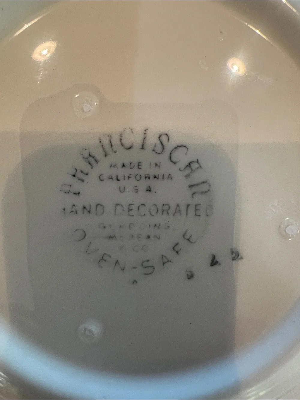 Vintage Franciscan Apple Pattern Bread and Butter Plate 6 1/4 Inches California
